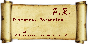 Putternek Robertina névjegykártya